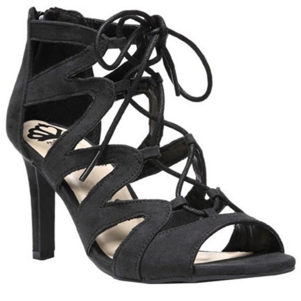 FERGALICIOUS HEARTTHROB BLACK LACE UP SANDAL